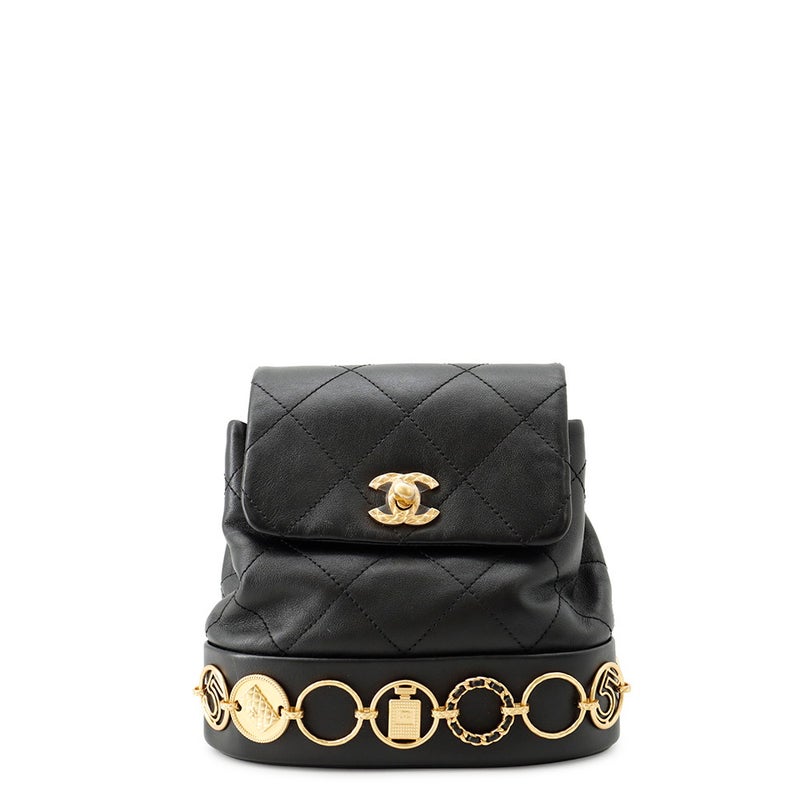 シャネル リュック マトラッセ ココマーク アイコンチェーン バックパック レザー AS4275 CHANEL バッグ リュックサック 黒