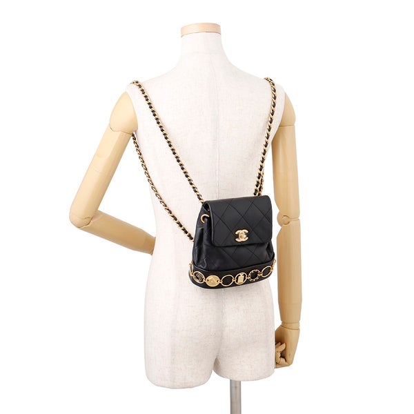 シャネル リュック マトラッセ ココマーク アイコンチェーン バックパック レザー AS4275 CHANEL バッグ リュックサック 黒