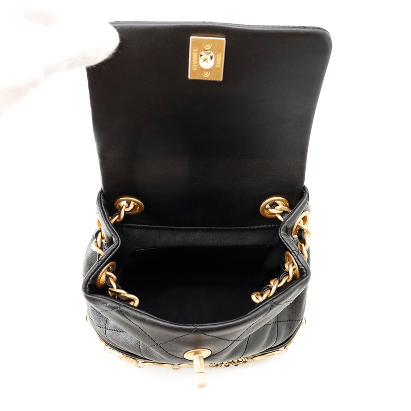 シャネル リュック マトラッセ ココマーク アイコンチェーン バックパック レザー AS4275 CHANEL バッグ リュックサック 黒