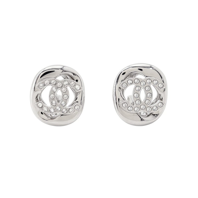 シャネル イヤリング ラインストーン ココマーク B25 C  CHANEL アクセサリー