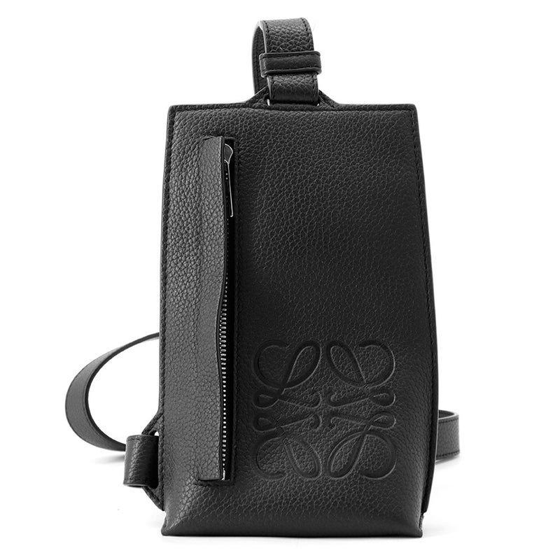 ロエベ ボディバッグ バーティカル Tポケット レザー C660P02X01 LOEWE 黒