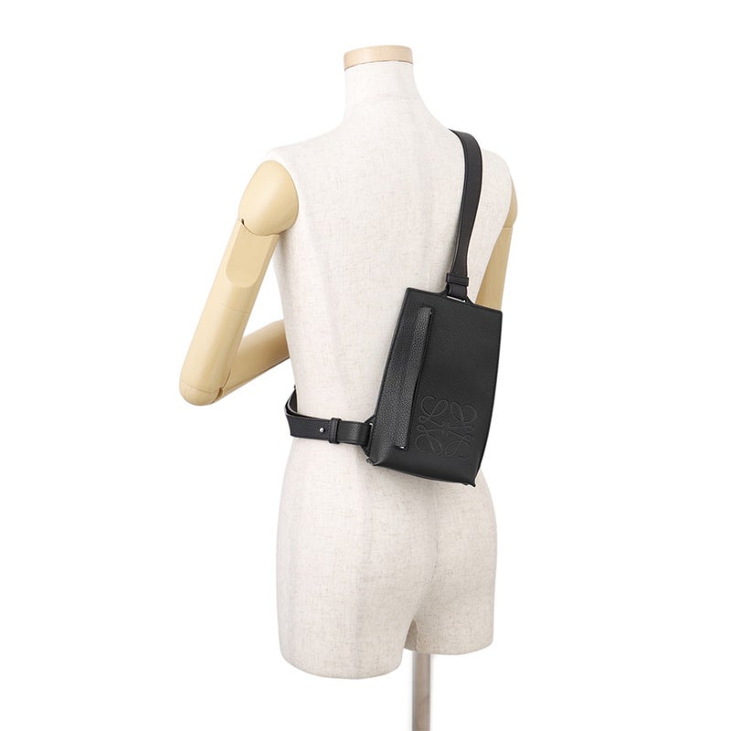 ロエベ ボディバッグ バーティカル Tポケット レザー C660P02X01 LOEWE 黒