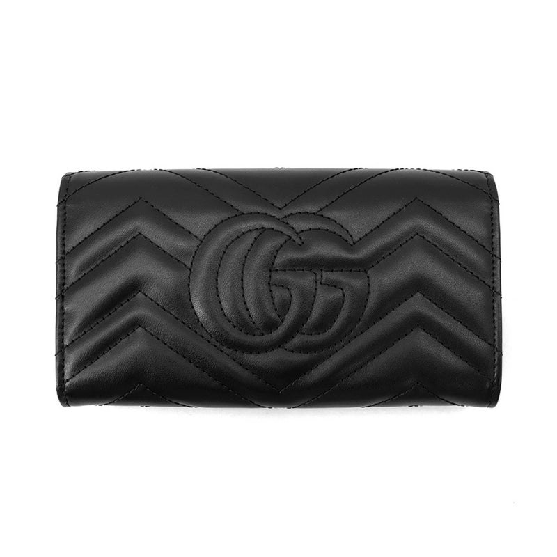グッチ 長財布 GGマーモント コンチネンタルウォレット レザー 443436 GUCCI 財布 黒