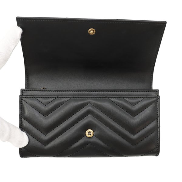 グッチ 長財布 GGマーモント コンチネンタルウォレット レザー 443436 GUCCI 財布 黒