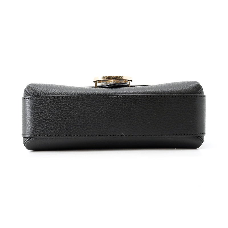 グッチ チェーンショルダーバッグ インターロッキングG レザー 607720 GUCCI バッグ 黒 アウトレット品