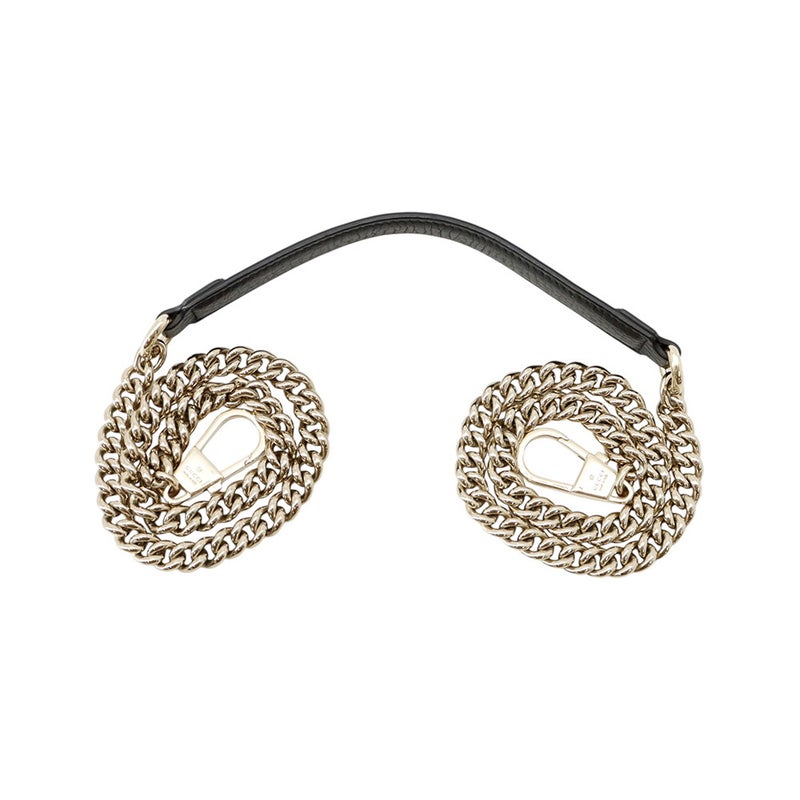 グッチ チェーンショルダーバッグ インターロッキングG レザー 607720 GUCCI バッグ 黒 アウトレット品