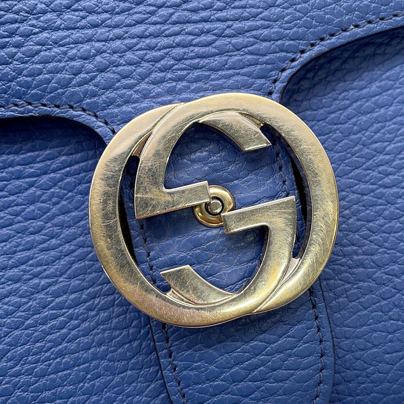 グッチ チェーンショルダーバッグ インターロッキングG レザー 510303 GUCCI バッグ 2way 黒 アウトレット品