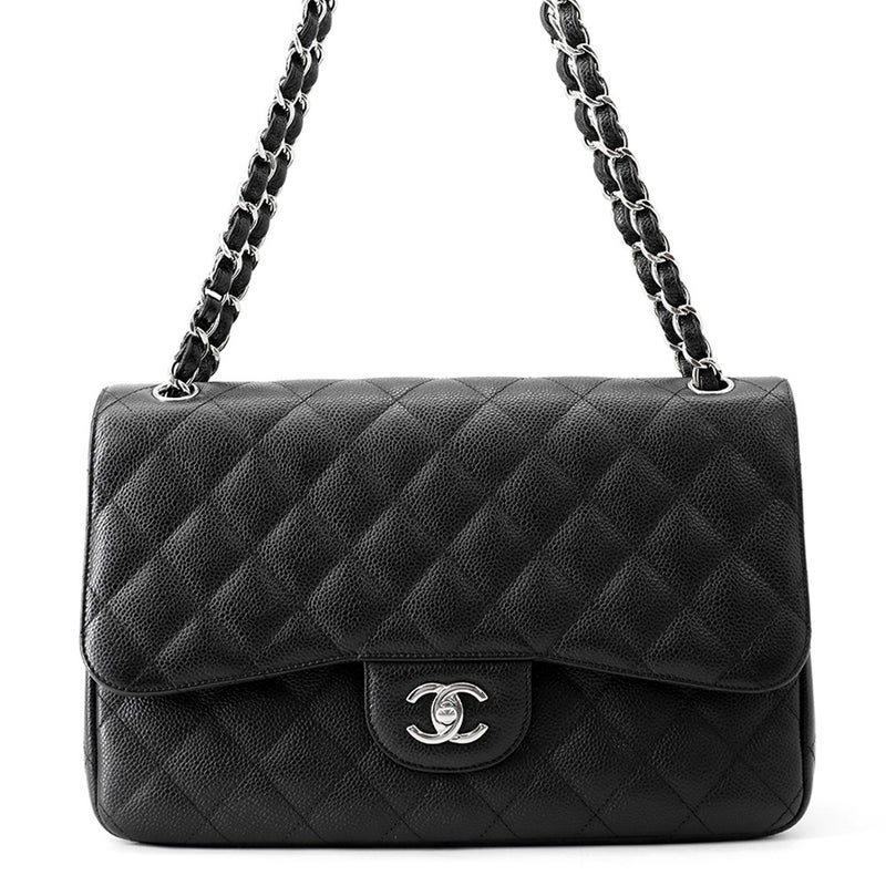 シャネル チェーンショルダーバッグ マトラッセ30 キャビアスキン ココマーク A58600 CHANEL バッグ 黒