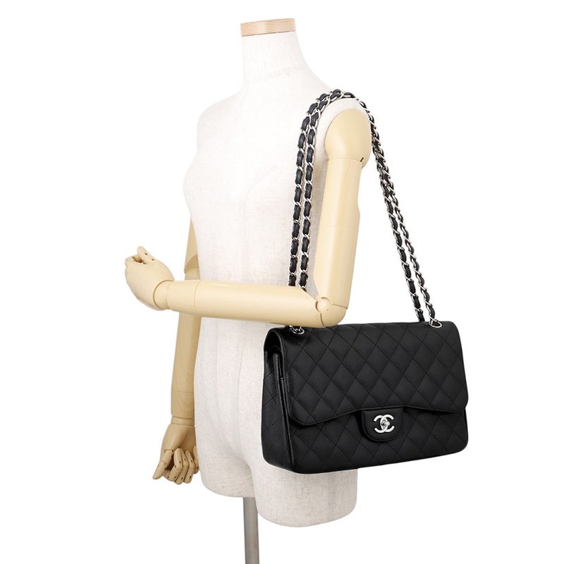 シャネル チェーンショルダーバッグ マトラッセ30 キャビアスキン ココマーク A58600 CHANEL バッグ 黒