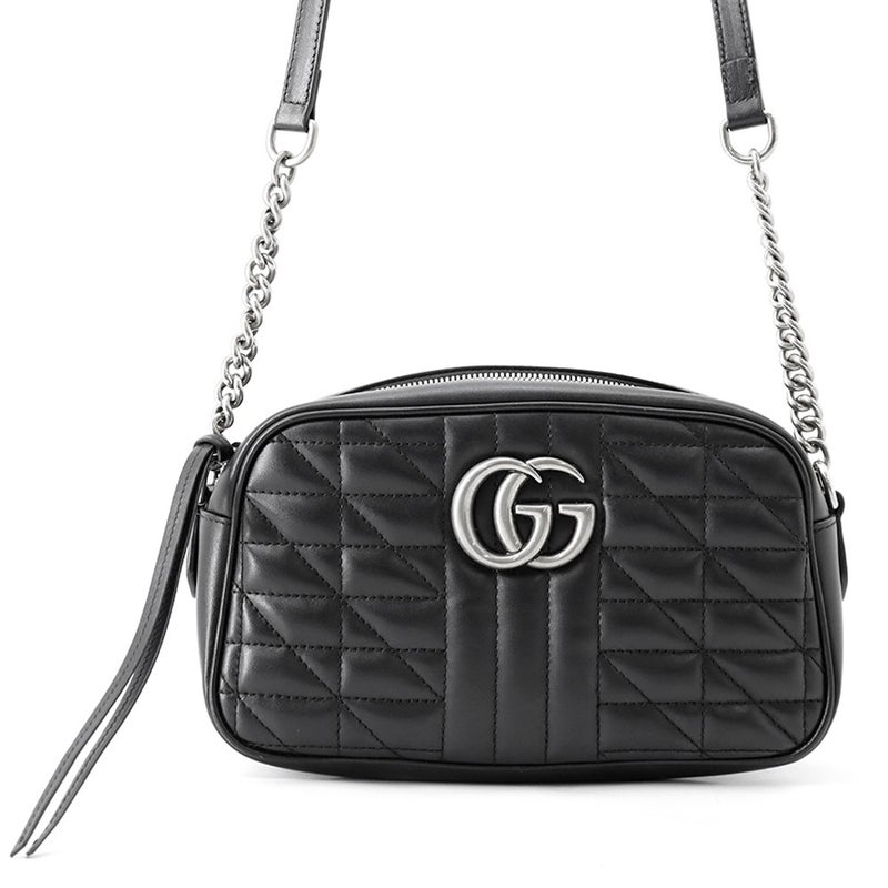 グッチ チェーンショルダーバッグ GGマーモント キルティング スモール 447632 GUCCI バッグ 黒