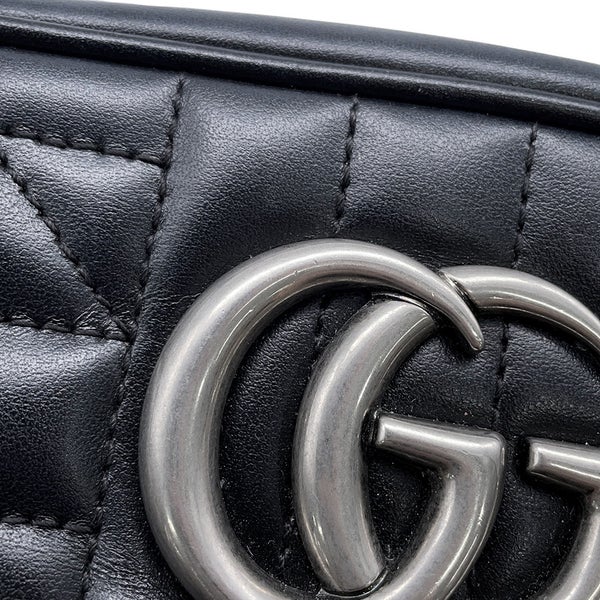 グッチ チェーンショルダーバッグ GGマーモント キルティング スモール 447632 GUCCI バッグ 黒