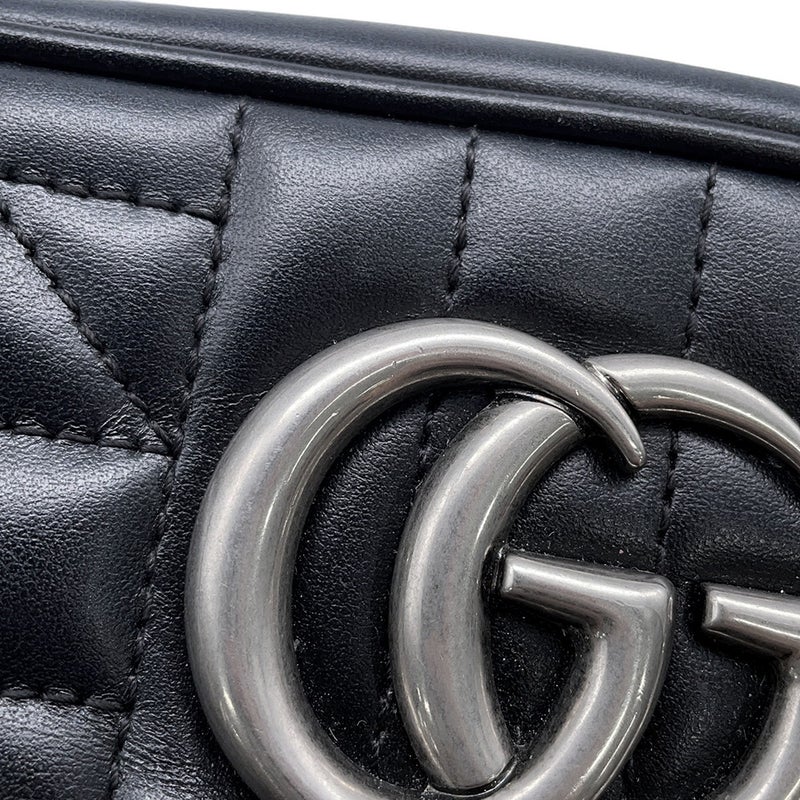 グッチ チェーンショルダーバッグ GGマーモント キルティング スモール 447632 GUCCI バッグ 黒