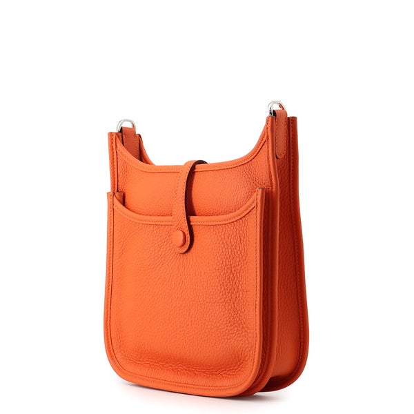 エルメス ショルダーバッグ エブリン3 23 タンジェリン/シルバー金具 トリヨンクレマンス G刻印 HERMES Evelyne