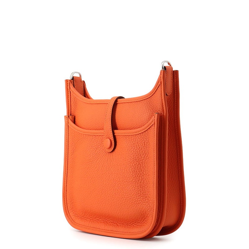 エルメス ショルダーバッグ エブリン3 23 タンジェリン/シルバー金具 トリヨンクレマンス G刻印 HERMES Evelyne