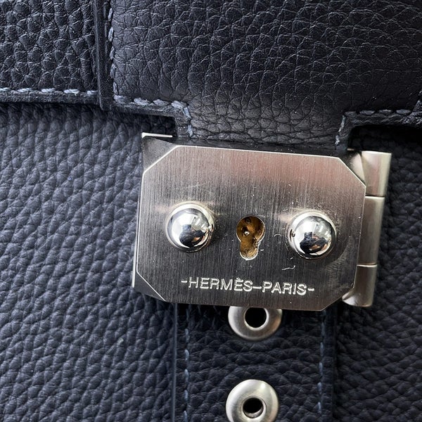 エルメス ビジネスバッグ サックアデペッシュ ライト 37 キャバン/シルバー金具 トゴ U刻印 HERMES メンズ