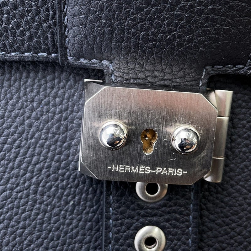 エルメス ビジネスバッグ サックアデペッシュ ライト 37 キャバン/シルバー金具 トゴ U刻印 HERMES メンズ