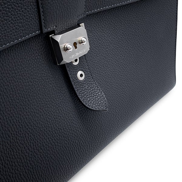 エルメス ビジネスバッグ サックアデペッシュ ライト 37 キャバン/シルバー金具 トゴ U刻印 HERMES メンズ