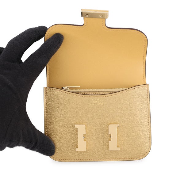 エルメス 財布 コンスタンス スリム ドレ/シャンパンゴールド金具 シェブルシャムキラ W刻印 HERMES