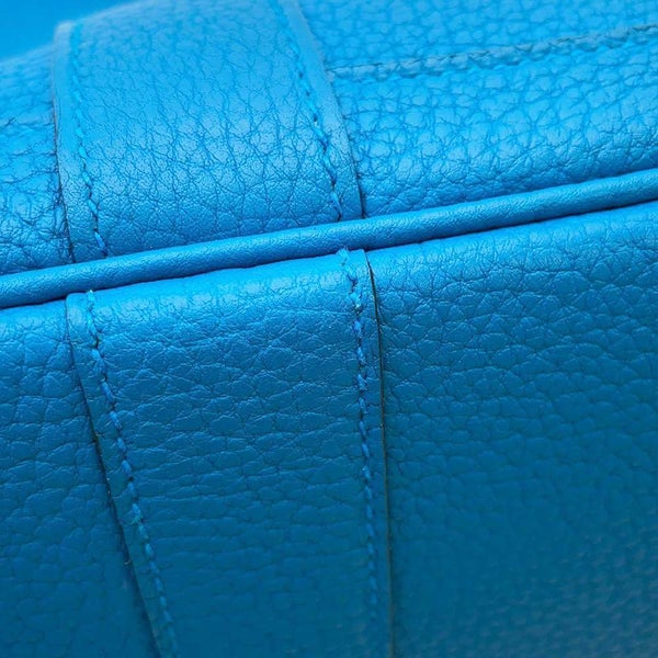 エルメス トートバッグ ガーデンパーティTPM ブルーサンシバル/シルバー金具 ネゴンダ U刻印