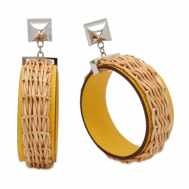 エルメス ピアス メドール ピクニック GM ジョーヌプッサン ヴォーバレニア/柳 HERMES アクセサリー