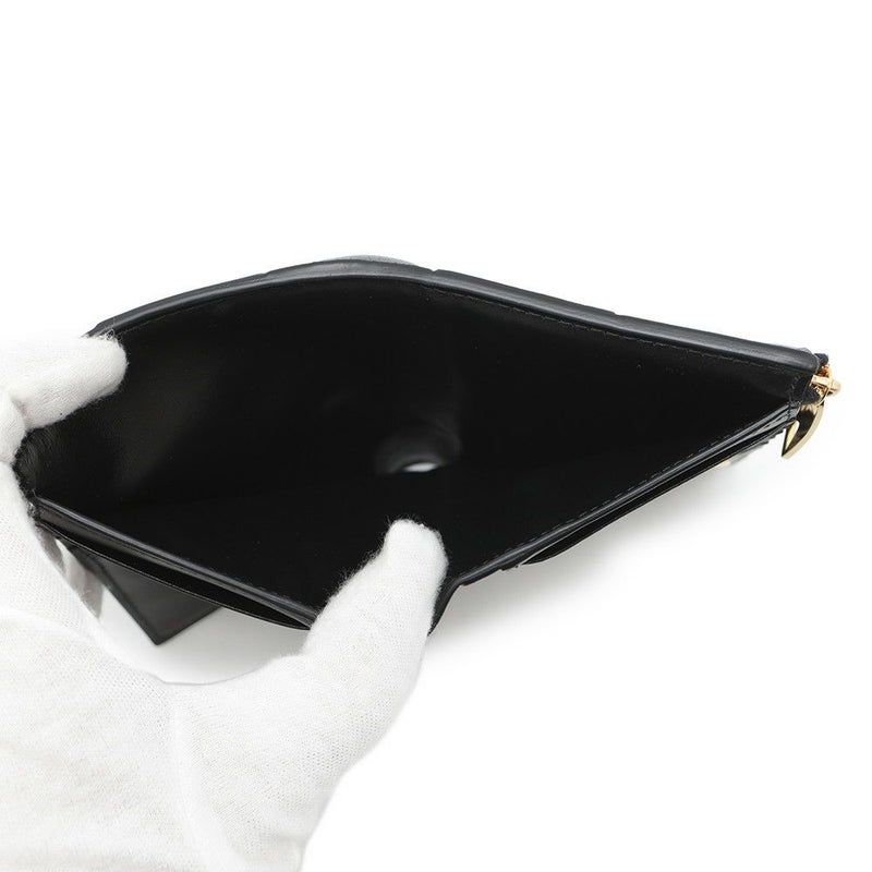 ボッテガヴェネタ 二つ折り財布 マキシ イントレチャート 667130 BOTTEGA VENETA 黒