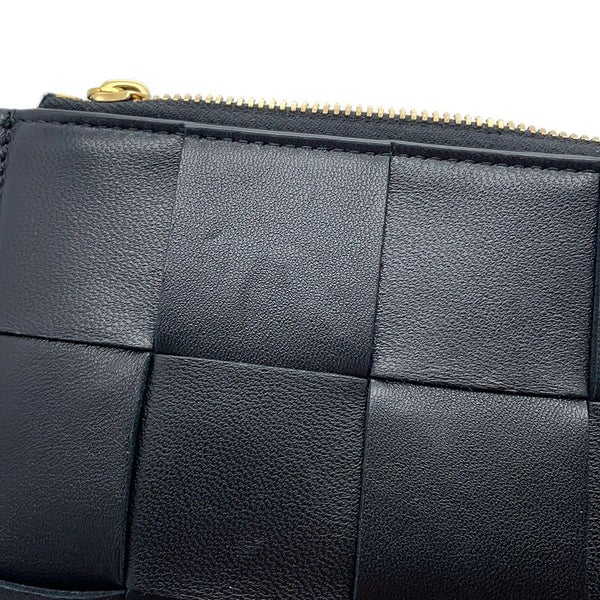 ボッテガヴェネタ 二つ折り財布 マキシ イントレチャート 667130 BOTTEGA VENETA 黒