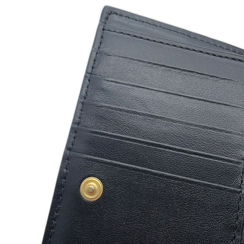 ボッテガヴェネタ 二つ折り財布 マキシ イントレチャート 667130 BOTTEGA VENETA 黒