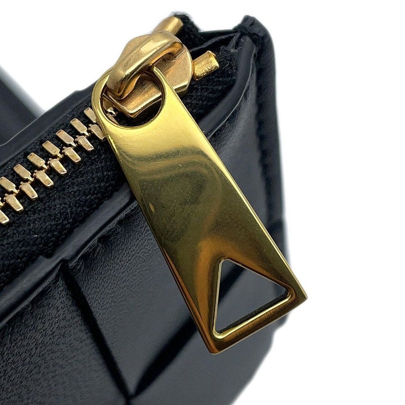 ボッテガヴェネタ 二つ折り財布 マキシ イントレチャート 667130 BOTTEGA VENETA 黒