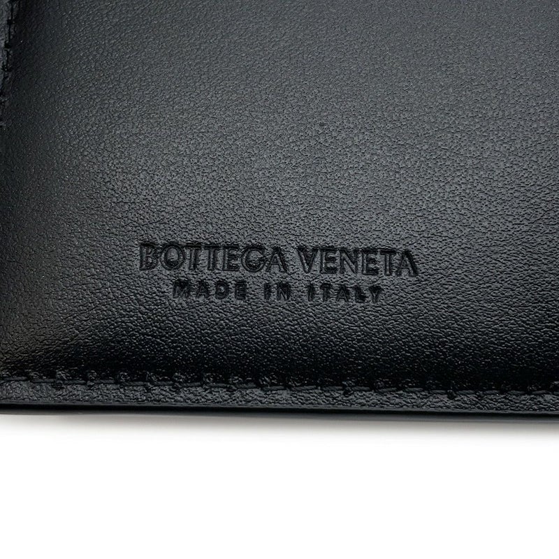 ボッテガヴェネタ 二つ折り財布 マキシ イントレチャート 667130 BOTTEGA VENETA 黒