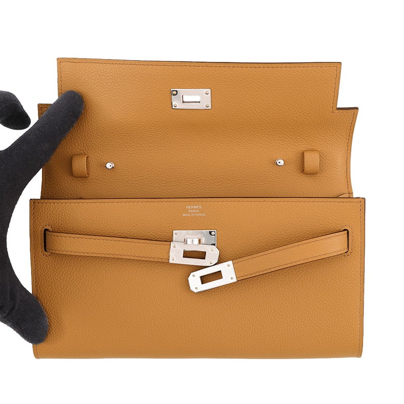 エルメス ケリーウォレット ロング トゥーゴー セサミ/シルバー金具 エバーカラー G刻印 財布