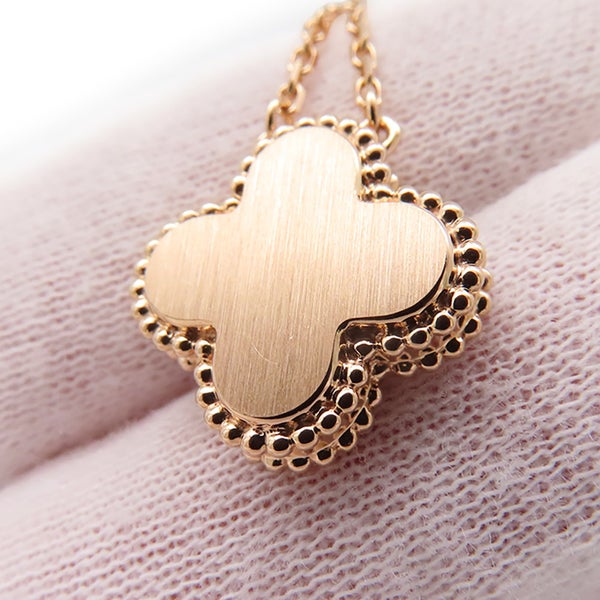 ヴァンクリ ネックレス ヴィンテージ アルハンブラ シルバーオブシディアン/ダイヤ 1P K18PG VCARP9T000 2023年ホリデー限定