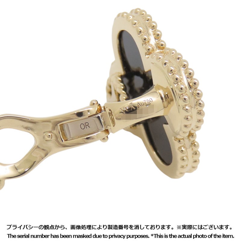 ヴァンクリーフ&アーペル ピアス マジック アルハンブラ イヤリング オニキス K18YGイエローゴールド VCARA44300