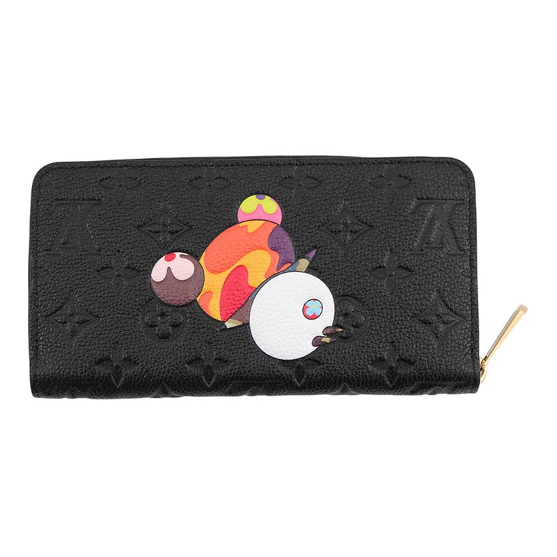 ルイヴィトン 長財布 モノグラム・アンプラント LV × TM ジッピー・ウォレット パンダ 日本限定 M14160 村上隆コラボ 黒 ブラック