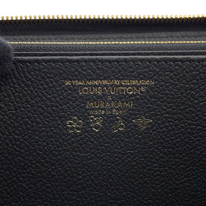 ルイヴィトン 長財布 モノグラム・アンプラント LV × TM ジッピー・ウォレット パンダ 日本限定 M14160 村上隆コラボ 黒 ブラック