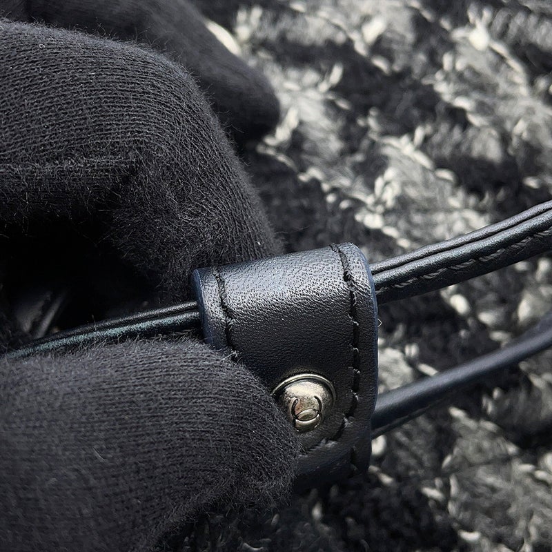 シャネル リュック ココマーク チェーンリュック ツイード CHANEL バッグ バックパック 黒