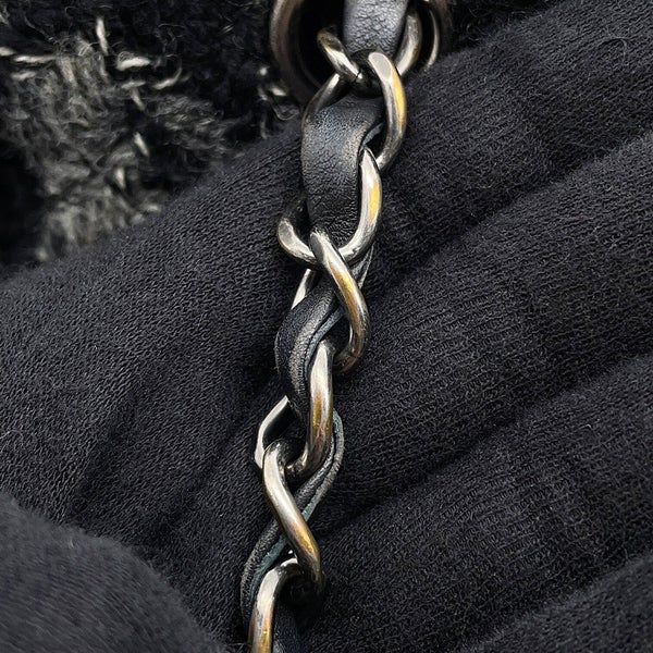 シャネル リュック ココマーク チェーンリュック ツイード CHANEL バッグ バックパック 黒
