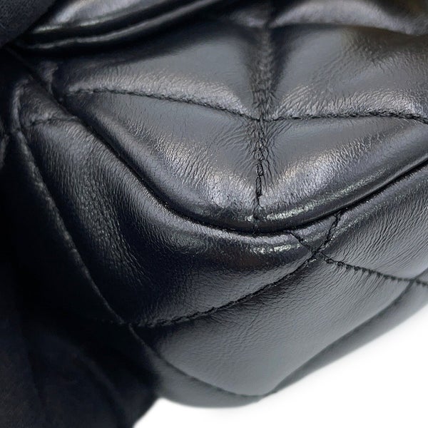 シャネル チェーンショルダーバッグ マトラッセ ココマーク スモールフラップバッグ ラムスキン AS2473 CHANEL 黒