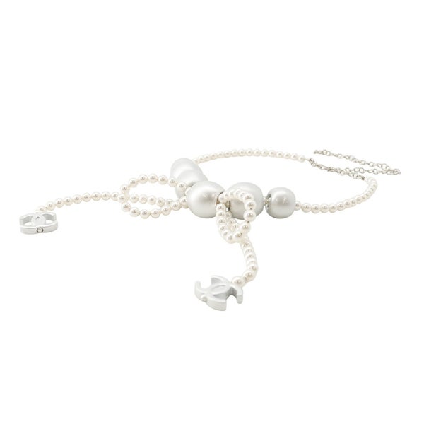 シャネル ネックレス フェイクパール リボン B25 C CHANEL アクセサリー