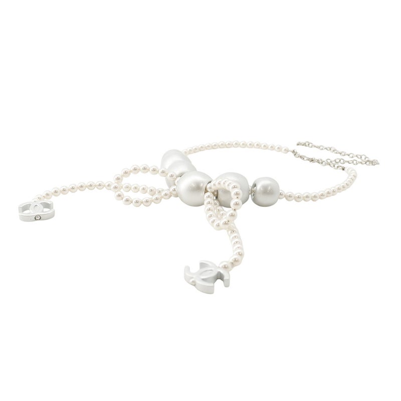 シャネル ネックレス フェイクパール リボン B25 C CHANEL アクセサリー