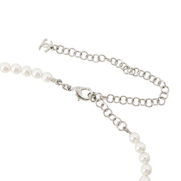 シャネル ネックレス フェイクパール リボン B25 C CHANEL アクセサリー