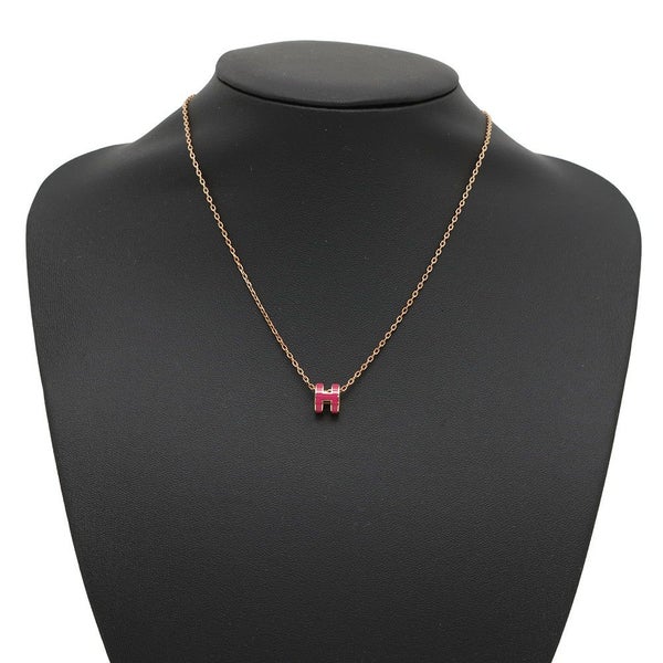 エルメス ネックレス ミニ・ポップアッシュ ピンク/ピンクゴールド金具 HERMES アクセサリー