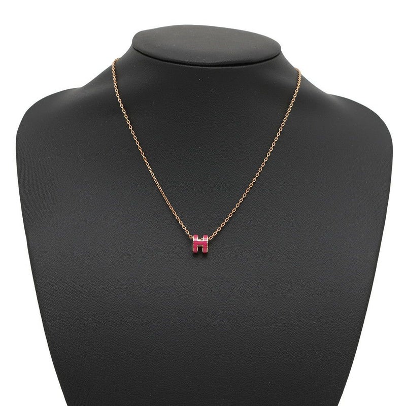 エルメス ネックレス ミニ・ポップアッシュ ピンク/ピンクゴールド金具 HERMES アクセサリー