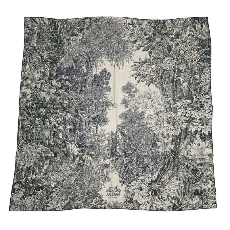 エルメス ストール カレ140 カレ・ジェアン パレルモの植物園にて All'Orto Botanico di Palermo カシミヤ シルク HERMES スカーフ ショール