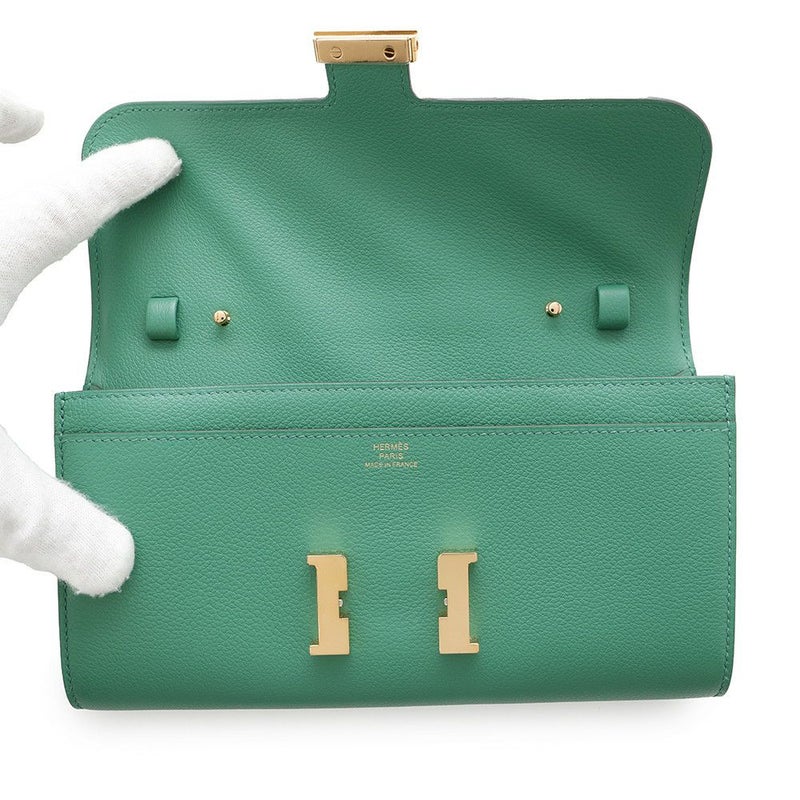 エルメス 長財布 コンスタンス トゥーゴー ロング ヴェールヴェルティゴ/ゴールド金具 エバーカラー W刻印