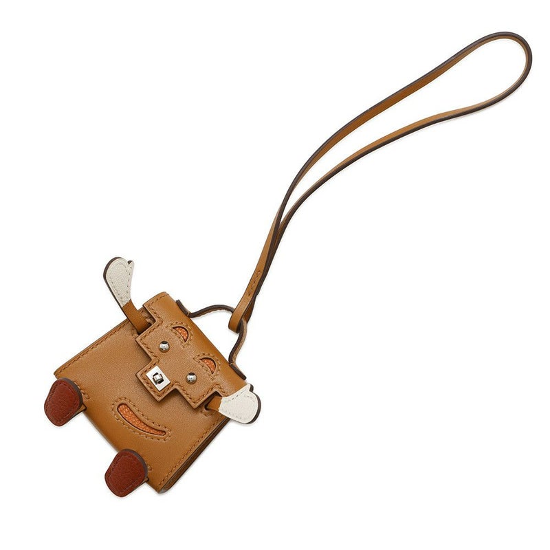 エルメス チャーム ビジュードサック ケリードール ナチュラルサブレ/オレンジ/ナタ/ブリック/シルバー金具 タデラクト/シェブルミゾル U刻印