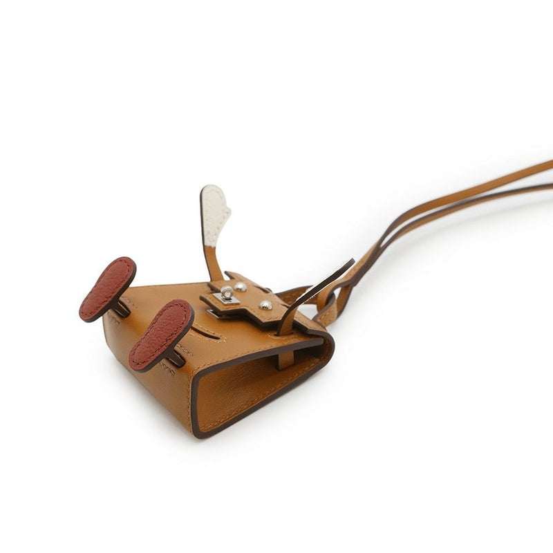 エルメス チャーム ビジュードサック ケリードール ナチュラルサブレ/オレンジ/ナタ/ブリック/シルバー金具 タデラクト/シェブルミゾル U刻印