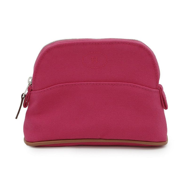 エルメス ポーチ ボリードポーチ ミニミニ ハイビスカス/シルバー金具 コットン HERMES 化粧ポーチ 小物入れ