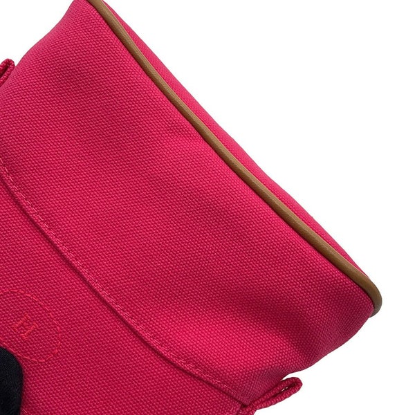 エルメス ポーチ ボリードポーチ ミニミニ ハイビスカス/シルバー金具 コットン HERMES 化粧ポーチ 小物入れ