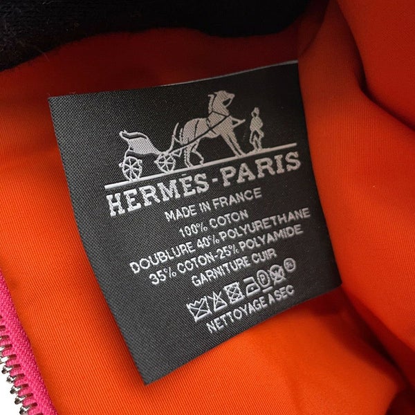 エルメス ポーチ ボリードポーチ ミニミニ ハイビスカス/シルバー金具 コットン HERMES 化粧ポーチ 小物入れ
