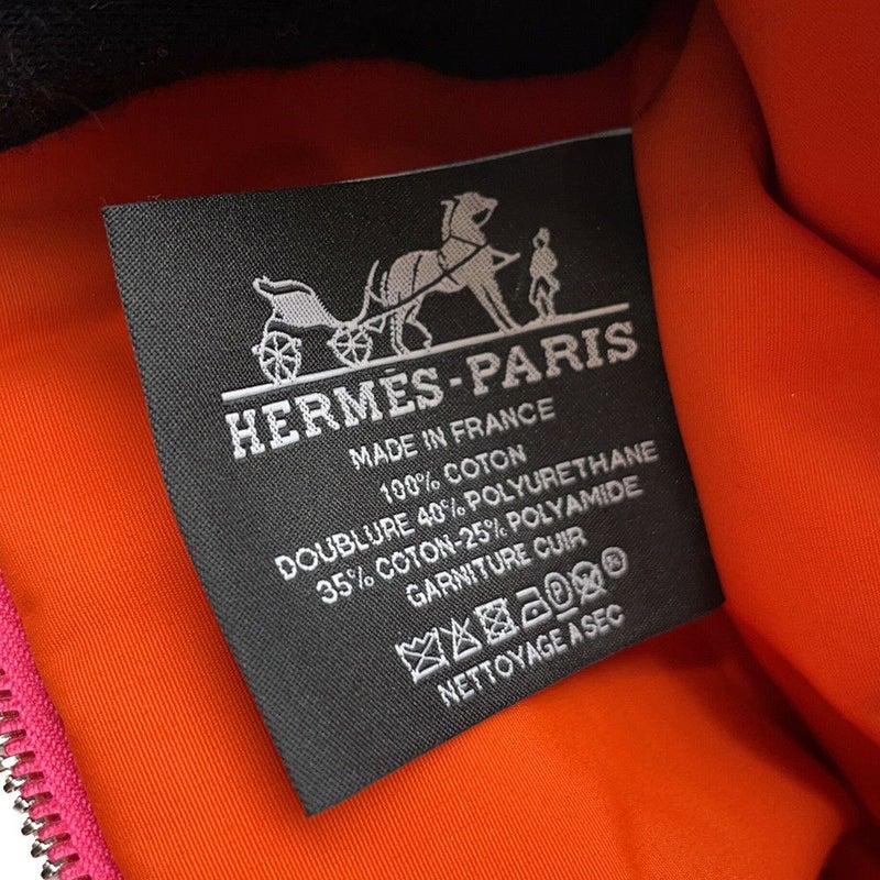 エルメス ポーチ ボリードポーチ ミニミニ ハイビスカス/シルバー金具 コットン HERMES 化粧ポーチ 小物入れ